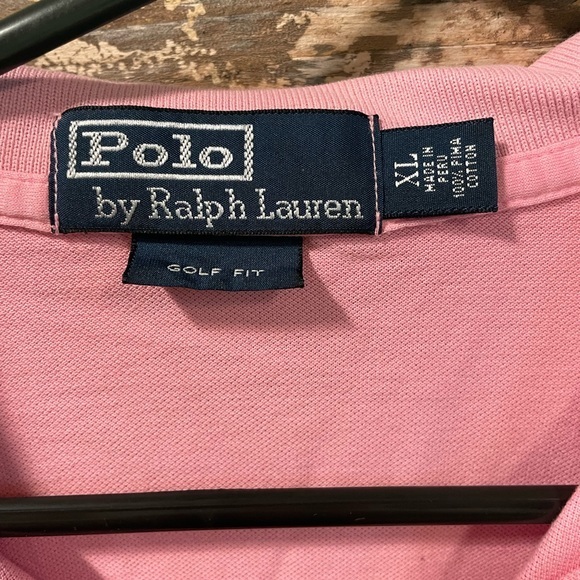 Polo Ralph Lauren Men’s Golf Fit Pink Pocket Polo Shirt Size XL 100%‎ Cotton - Picture 3 of 5